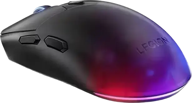 Lenovo Legion M410 Wireless RGB Gaming Mouse, Dual Mode 2.4GHz/Wired, PixArt PAW3335 Optical Sensor, Up to 16,000 DPI, 1000Hz Polling Rate, 6 Buttons, Color: Black