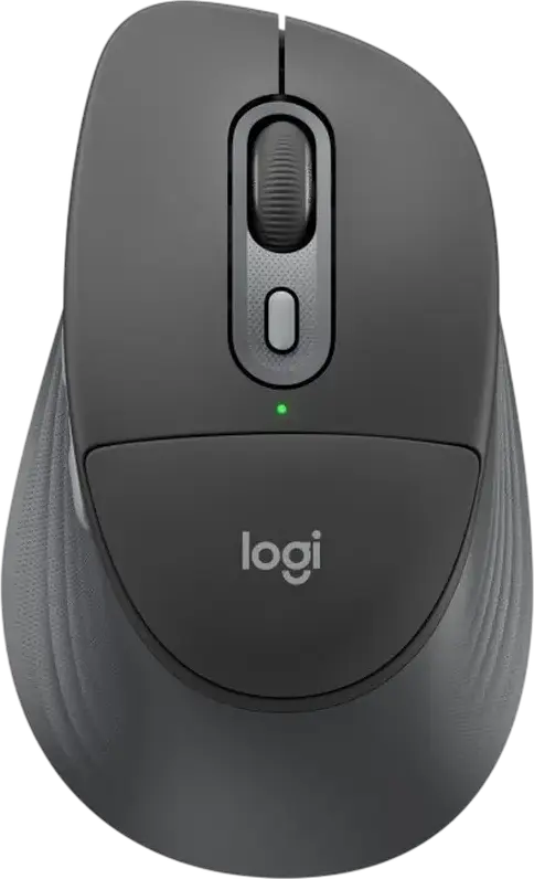 Logitech Signature Comfort Plus Combo MK880 Wireless Keyboard and Mouse Set, Graphite, Curved Wave Layout with Palm Rest, Bluetooth & 2.4 GHz, 4000 dpi Optical Mouse