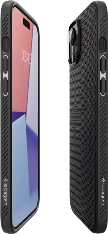 Spigen Liquid Air Case for iPhone 15 Plus, Slim Flexible TPU Protective Cover with Geometric Texture, Mil-Grade Drop Protection and Air Cushion Technology
