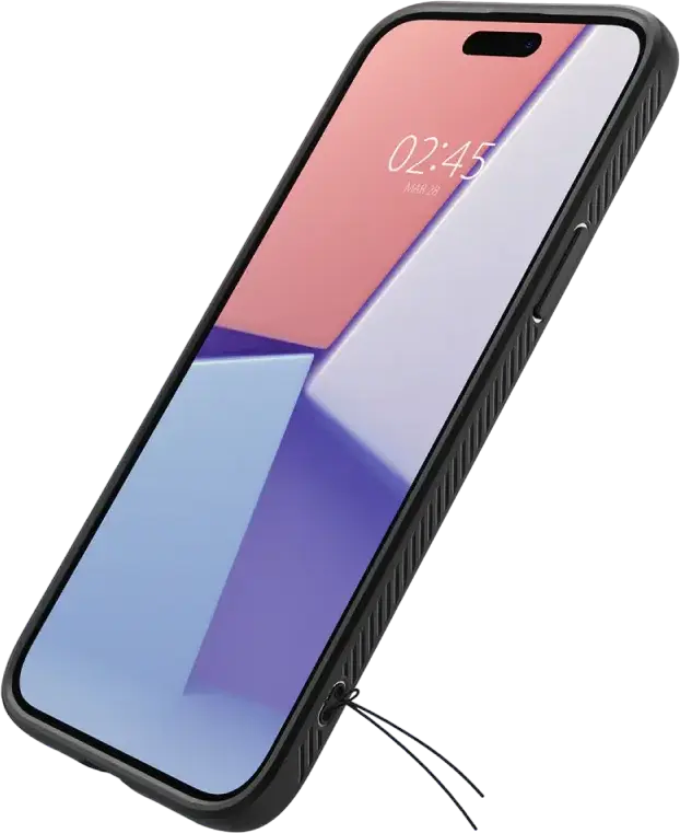 Spigen Liquid Air Case for iPhone 15 Plus, Slim Flexible TPU Protective Cover with Geometric Texture, Mil-Grade Drop Protection and Air Cushion Technology