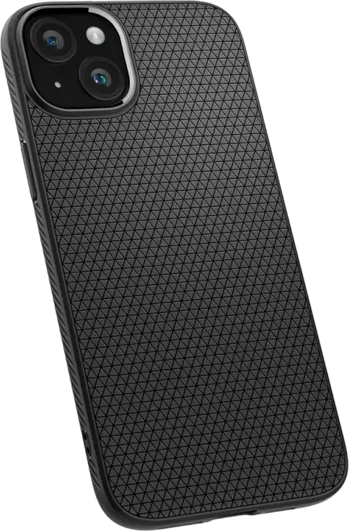 Spigen Liquid Air Case for iPhone 15 Plus, Slim Flexible TPU Protective Cover with Geometric Texture, Mil-Grade Drop Protection and Air Cushion Technology
