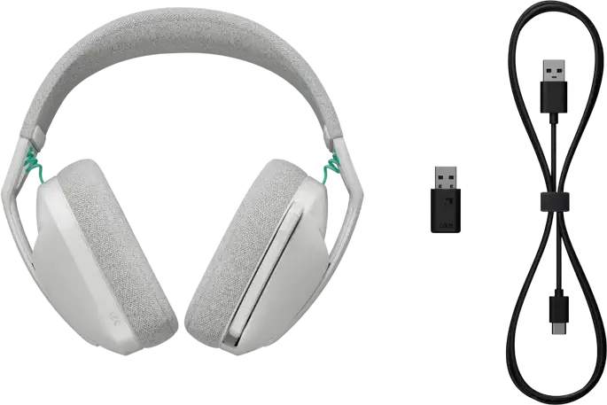 Игровая беспроводная гарнитура Logitech G321 Lightspeed, Белый, 2.4 ГГц LIGHTSPEED и Bluetooth 5.2, драйверы 40 мм, микрофон с функцией mute, аккумулятор 20ч