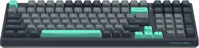 Механическая игровая клавиатура A4Tech FStyler FS300, линейные переключатели FS Hot-Swap, белая подсветка, цвет Panda Rock Climbing, съемный кабель Type-C, кейкапы OMA Double-Shot, N-Key Rollover, Windows/Mac