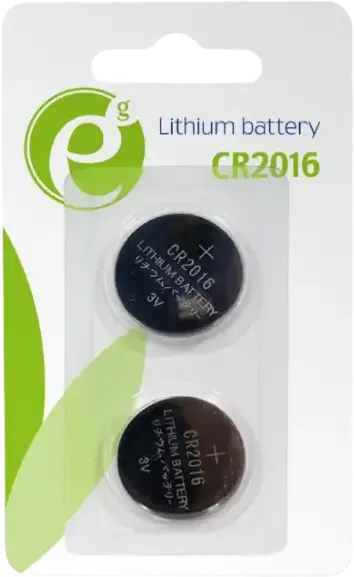 Energenie EG-BA-CR2016-01 Lithium Battery CR2016 3V 80mAh Coin Cell, Non-Rechargeable, CE Certified