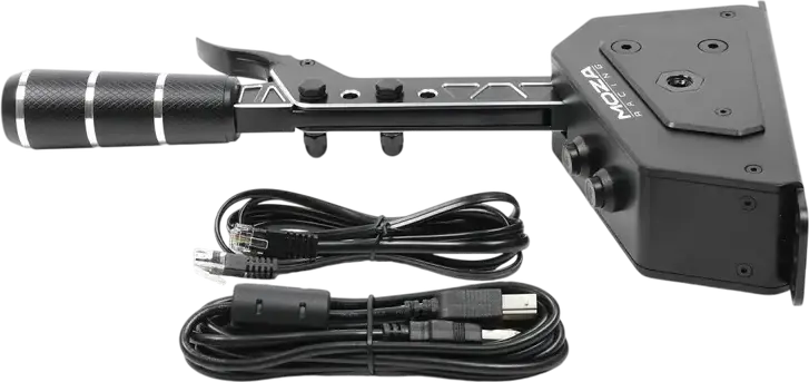 MOZA SGP Sequential Shifter, Aerospace-grade Aluminum Alloy Gear Lever, Non-contact Hall Sensor, Adjustable Damper, RGB Backlit Buttons, USB PC Connection