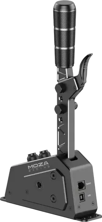 MOZA SGP Sequential Shifter, Aerospace-grade Aluminum Alloy Gear Lever, Non-contact Hall Sensor, Adjustable Damper, RGB Backlit Buttons, USB PC Connection