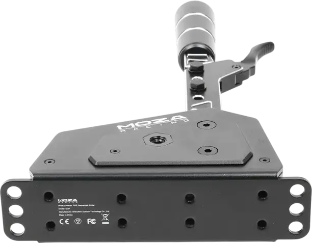 MOZA SGP Sequential Shifter, Aerospace-grade Aluminum Alloy Gear Lever, Non-contact Hall Sensor, Adjustable Damper, RGB Backlit Buttons, USB PC Connection