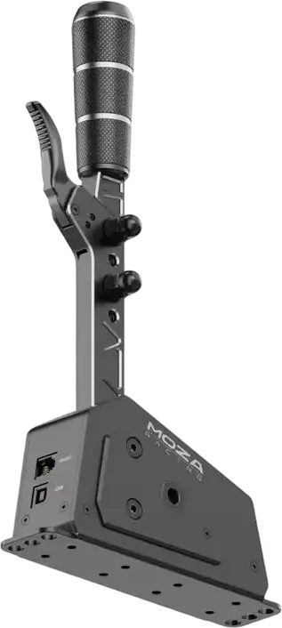 MOZA SGP Sequential Shifter, Aerospace-grade Aluminum Alloy Gear Lever, Non-contact Hall Sensor, Adjustable Damper, RGB Backlit Buttons, USB PC Connection