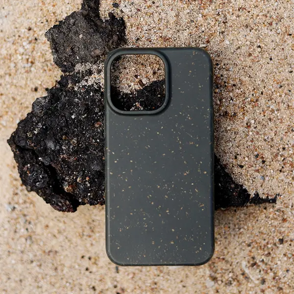 Forever Bioio Biodegradable Protective Back Case for iPhone 15 Plus, Black, Eco-Friendly Anti-Scratch and Drop Protection Cover with Precise Cutouts