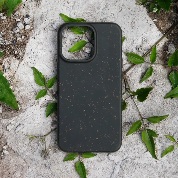 Forever Bioio Biodegradable Protective Back Case for iPhone 15 Plus, Black, Eco-Friendly Anti-Scratch and Drop Protection Cover with Precise Cutouts