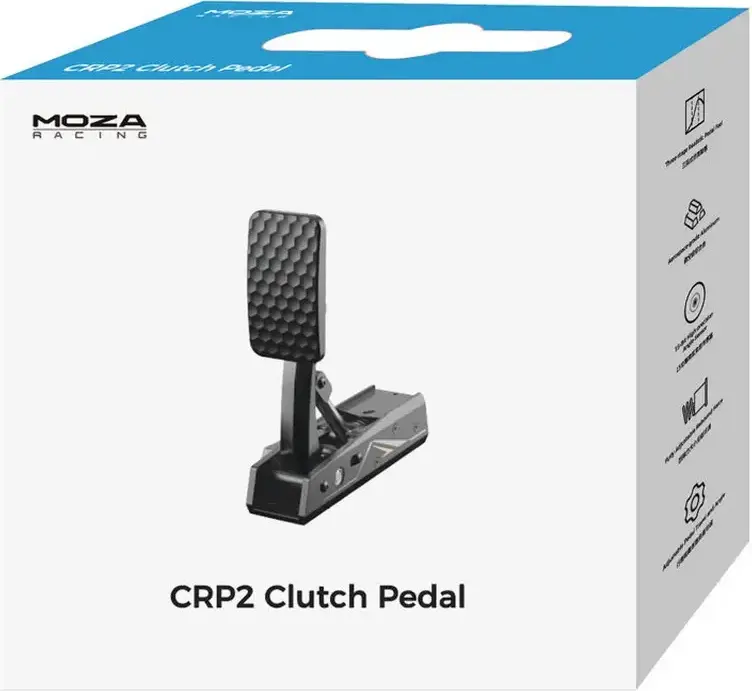 MOZA Racing CRP2 Clutch Pedal (1 Pedal) - Aerospace Aluminum & 3K Carbon Fiber, Adjustable Travel 15-25°, Biomimetic Curved Surface for Windows PC and Xbox