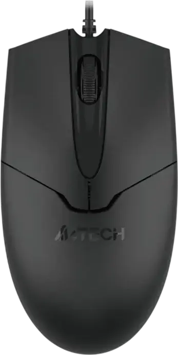 Mouse A4Tech OP-550S, 1200  dpi, 3 buttons, 104g, Optical, USB, 1.5m, With Silent Button, Black