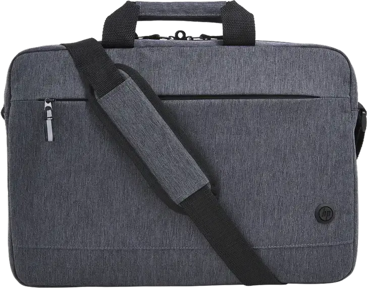 HP Prelude Pro Laptop Bag 4Z514AA for up to 15.6 inch Laptops, Water-Resistant Recycled Polyester Messenger Case with Padded Shoulder Strap, Grey