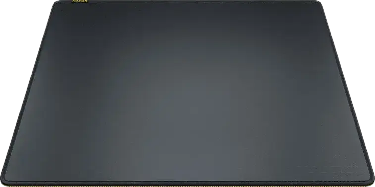 HATOR Tonn EVO Gaming Mouse Pad, Large 500 x 420 x 4 mm, Black Textile Surface, Non-Slip Rubber Base with Stitched Edges, Balanced Speed and Control