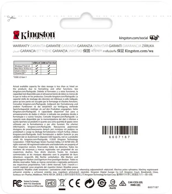 Stick Memorie Kingston DataTraveler Kyson 128GB USB 3.2 Gen 1, Carcasă Metalică fără Capac, Viteza de Citire până la 200MB/s, Interfață USB-A, Argintiu