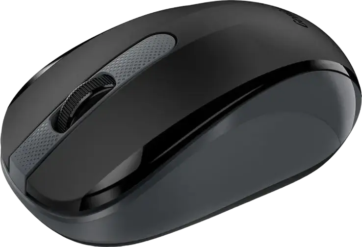 Genius NX-8008S Wireless Silent Mouse, Black, 1200 DPI BlueEye Sensor, 2.4GHz USB-A Pico Receiver, Ambidextrous Contoured Design, Plug and Play