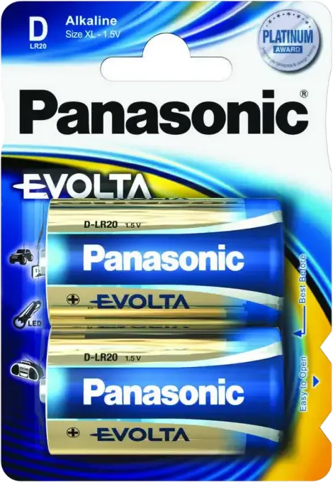 Baterii Panasonic LR20EGE, D, 2buc.