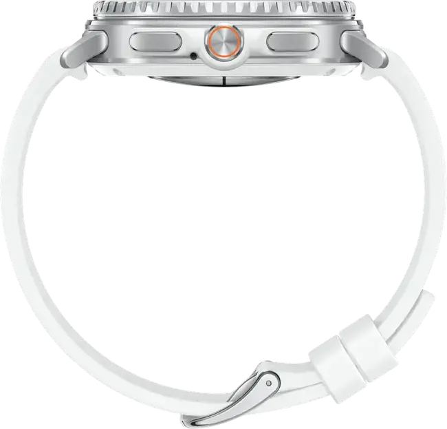 Smartwatch Samsung Galaxy Watch 8 Classic SM-L500, 46mm Otel Inoxidabil, Safir, Exynos W1000, 2GB RAM, 64GB, Super AMOLED, Bezel Roteator, Alb