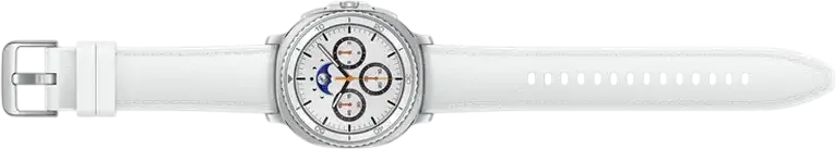 Smartwatch Samsung Galaxy Watch 8 Classic SM-L500, 46mm Otel Inoxidabil, Safir, Exynos W1000, 2GB RAM, 64GB, Super AMOLED, Bezel Roteator, Alb