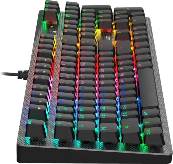 Bloody B810R Wired USB RGB Gaming Keyboard, LK Optical Switches 0.2ms Response, 100% Anti-Ghosting NKRO, Spill-Resistant Nano-Coating, Black
