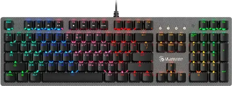 Bloody B810R Wired USB RGB Gaming Keyboard, LK Optical Switches 0.2ms Response, 100% Anti-Ghosting NKRO, Spill-Resistant Nano-Coating, Black