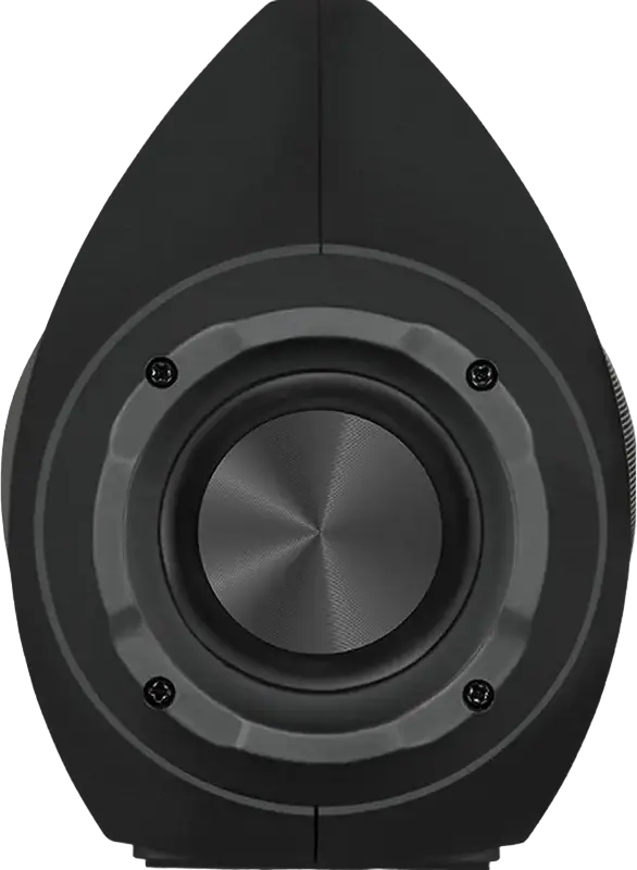 SVEN PS-425 Portable Karaoke Speaker System, 12W RMS, Bluetooth, RGB Backlight, Microphone Input, FM Radio, USB/microSD/AUX, Li-Ion Battery, Color: Black