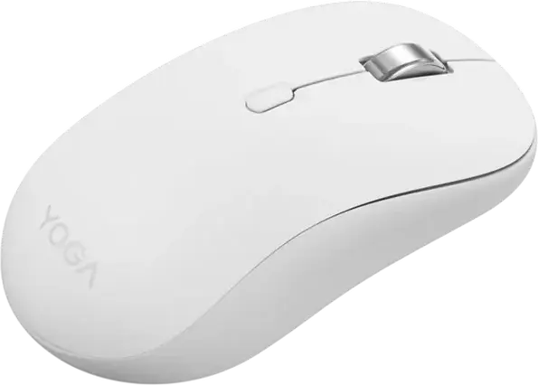 Mouse Silenț Lenovo Yoga Bluetooth, Seashell, Senzor Optic IR 4000 DPI, Conectare Wireless Bluetooth 5.3 Multi-Device pentru 3 Dispozitive, 6 Butoane Programabile, Design Ambidextru