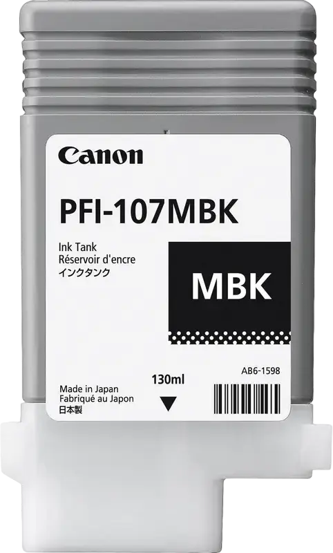 Cartuș de cerneală Canon PFI-107, 6704B001, Negru mat