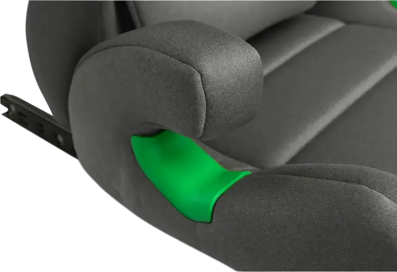 Caretero Nimbus Car Seat Group 2/3, Graphite, i-Size ECE R129, 15-36 kg, 100-150 cm, 4-12 Years, Isofix and Belt Installation, 11-Position Adjustable Headrest