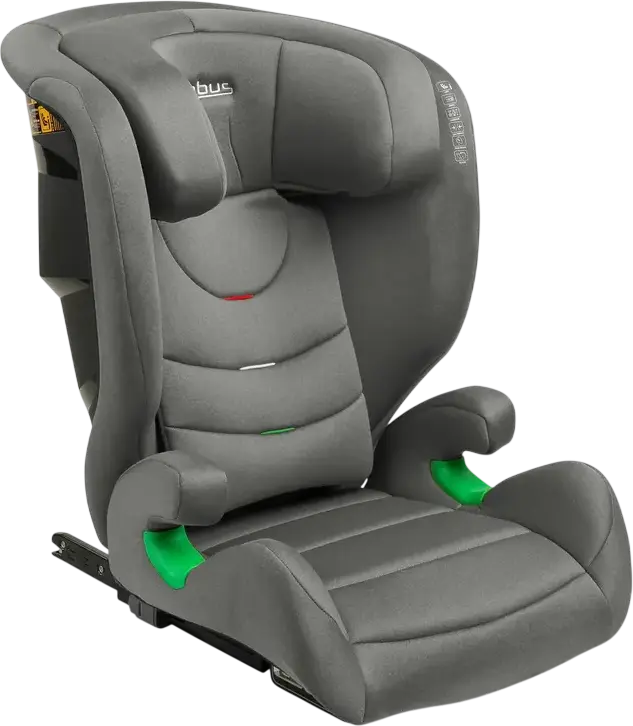 Caretero Nimbus Car Seat Group 2/3, Graphite, i-Size ECE R129, 15-36 kg, 100-150 cm, 4-12 Years, Isofix and Belt Installation, 11-Position Adjustable Headrest