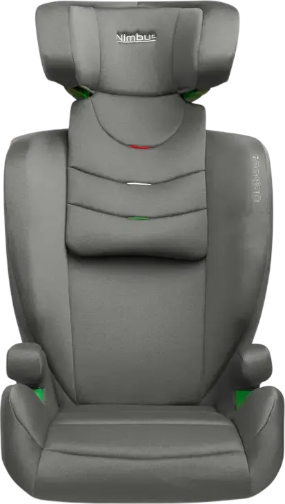 Caretero Nimbus Car Seat Group 2/3, Graphite, i-Size ECE R129, 15-36 kg, 100-150 cm, 4-12 Years, Isofix and Belt Installation, 11-Position Adjustable Headrest