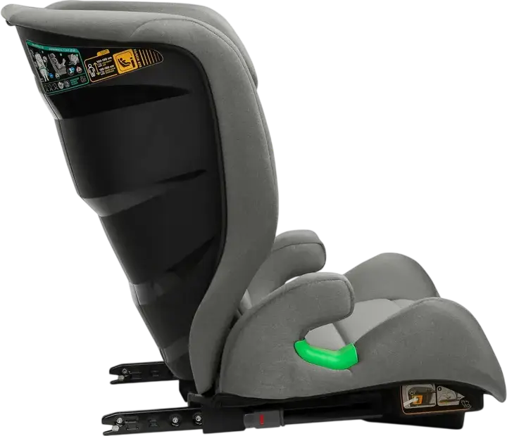 Caretero Nimbus Car Seat Group 2/3, Graphite, i-Size ECE R129, 15-36 kg, 100-150 cm, 4-12 Years, Isofix and Belt Installation, 11-Position Adjustable Headrest