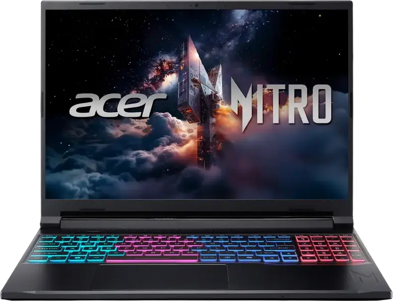 Acer Nitro V 16 ANV16-41 Gaming Laptop, AMD Ryzen 7, 16GB DDR5 RAM, 512GB SSD NVMe, 16" WUXGA IPS 180Hz Display, RGB Keyboard, Obsidian Black