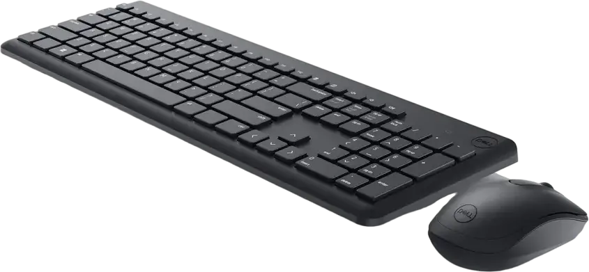 Dell KM3322W Wireless Keyboard and Mouse Combo, 2.4 GHz USB Receiver, Membrane Switch Keyboard with Multimedia Keys, Optical Ambidextrous Mouse 1000 DPI, Color: Black