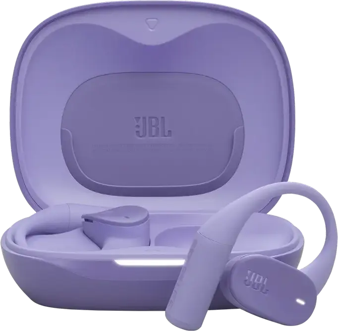 Беспроводные наушники с открытым ухом JBL Sense Lite - Фиолетовый, с технологией OpenSound, динамические драйверы 18x11мм, до 32ч работы, 4 микрофона, Multipoint, IP54