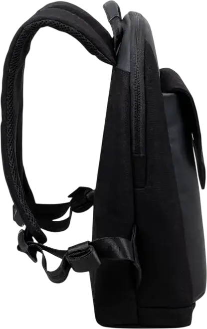 Rivacase Cardiff 8521 Unisex Laptop Backpack for 13.3" MacBook Air/Pro, 10.5" Tablet & iPad Pro 12.9", Faux Leather & Canvas, Anti-theft Lock, Color: Black, 8L