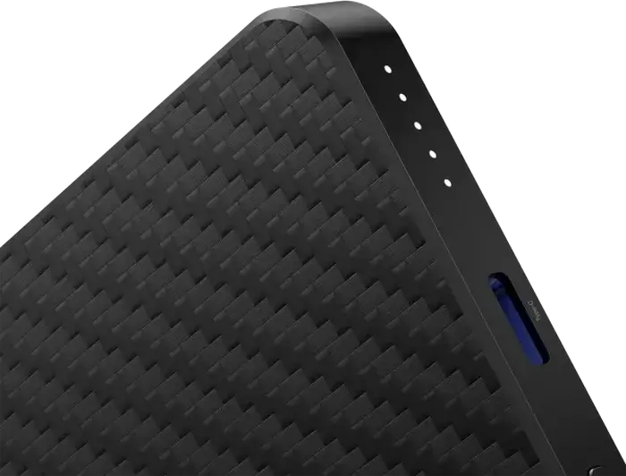 Proove Carbon Slim 20W Power Bank 5000mAh, Black, PD3.1 QC3.0 Fast Charging, 15W Wireless Qi Charging, Kevlar and Aluminum Alloy, Ultra Slim Portable Battery