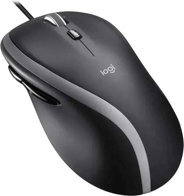 Logitech M500s Advanced Corded USB Mouse, High Precision Optical Sensor 400-4000 dpi, Hyper-fast Scroll Wheel with Tilt, 7 Buttons, Color: Black