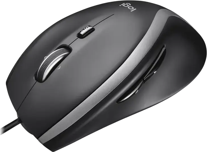 Logitech M500s Advanced Corded USB Mouse, High Precision Optical Sensor 400-4000 dpi, Hyper-fast Scroll Wheel with Tilt, 7 Buttons, Color: Black
