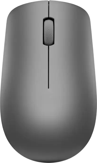 Lenovo 530 Wireless Mouse, Graphite, 2.4 GHz Nano USB Receiver, 1200 DPI Optical Sensor, Ambidextrous Ergonomic Design, Soft Touch Finish, Plug-and-Play