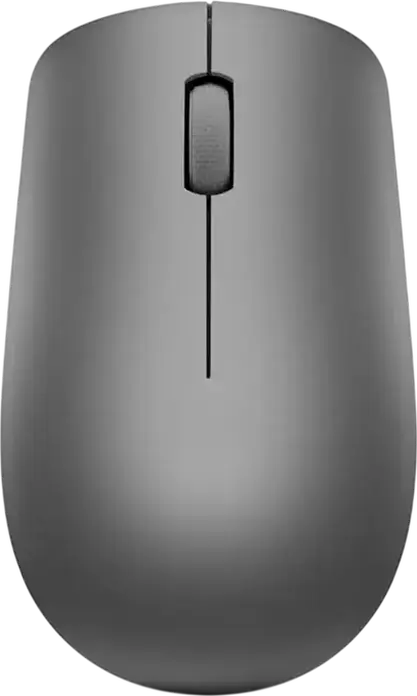 Lenovo 530 Wireless Mouse, Graphite, 2.4 GHz Nano USB Receiver, 1200 DPI Optical Sensor, Ambidextrous Ergonomic Design, Soft Touch Finish, Plug-and-Play