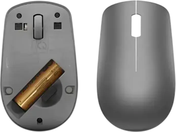 Lenovo 530 Wireless Mouse, Graphite, 2.4 GHz Nano USB Receiver, 1200 DPI Optical Sensor, Ambidextrous Ergonomic Design, Soft Touch Finish, Plug-and-Play