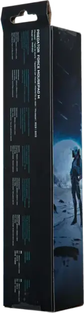 Acer Predator PMP450 Predator Force Gaming Mouse Pad, Medium 350x260x3mm, Polyester Surface with Anti-Slip Rubber Base, Sci-Fi Design, Blue