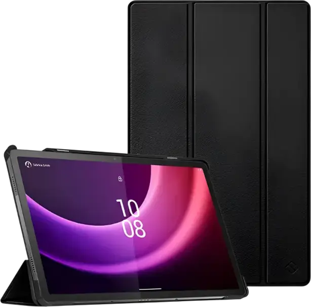 Unipha Folio Case for Lenovo Tab P11 2nd Gen 11.5", Shockproof and Water Resistant Protective Cover with Stand and 2 Exterior Pockets, Black