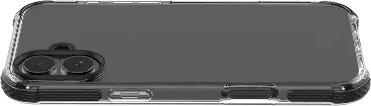 Чехол Cellularline Tetra Force Strong Guard для iPhone 16, прозрачный материал Versaflex с технологией IDS и антибактериальной защитой Microban, TETRACIPH16T