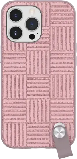 Moshi Altra Case for iPhone 13 Pro, Pink, TPU Military-Grade Drop Protection, NanoShield Antimicrobial Coating, Detachable Wrist Strap, SnapTo Compatible