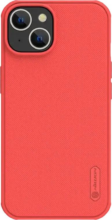 Nillkin Super Frosted Shield Pro Case for iPhone 14 Plus, Red, Hybrid TPU PC Shockproof Cover with Anti-Slip Bumpy Dot Texture and Corner Airbags