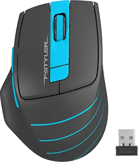 Mouse Wireless A4Tech FG30S, Gri/Albastru