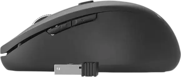 Gembird MUSW-6B-01 Wireless Optical Mouse, 800/1200/1600 DPI Adjustable, 6 Buttons with Browser Navigation, 2.4 GHz Nano USB Receiver, Black