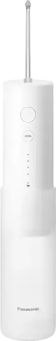 Irigator Oral Portabil Panasonic EW-DJ4B cu Duză Standard, Jet de Apă Ultrasonice pentru Placă Dentară, Rezervor Detușabil 150ml, 4 Niveluri Presiune, IPX7, Alb